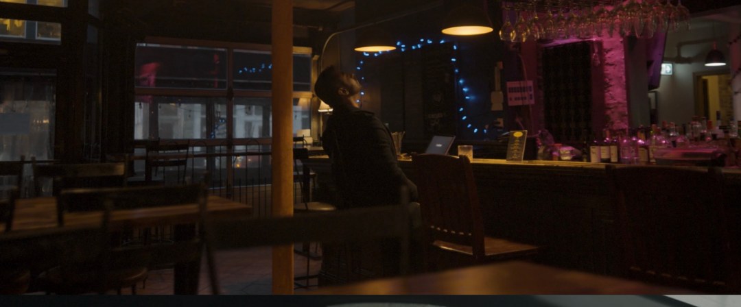 Narrative still, bar scene